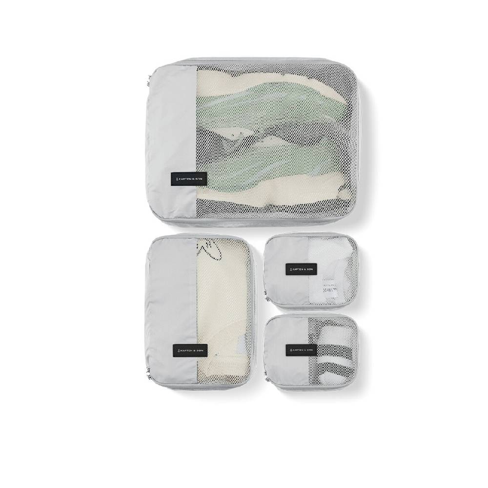 Kpten & Son Packing Cubes Set Small All Black Kostenlose Rückgabe