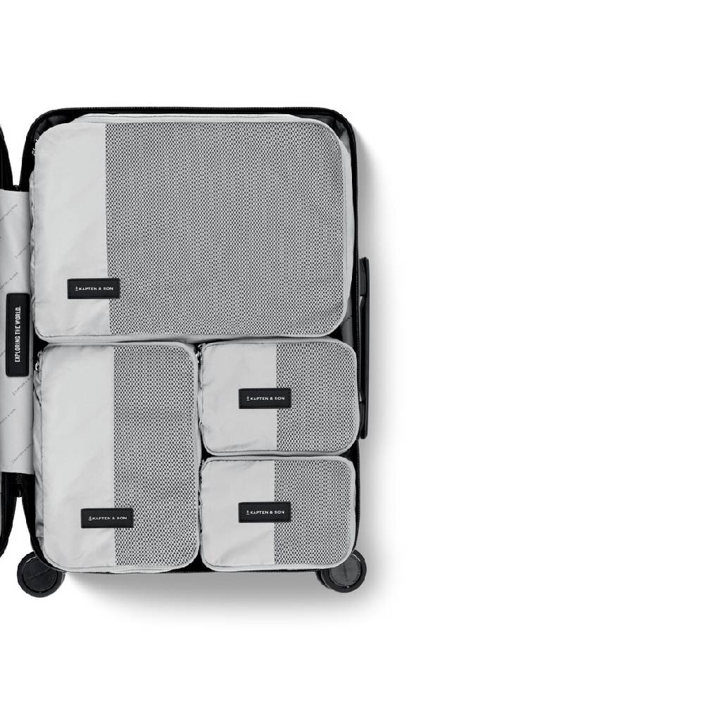 Kpten & Son Packing Cubes Set Small All Black Kostenlose Rückgabe