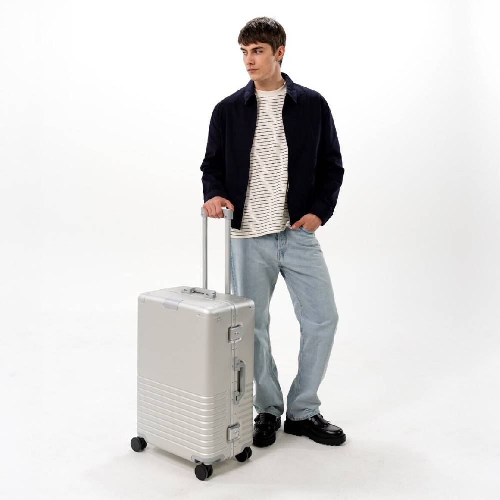 Kpten & Son Heathrow Aluminium Check In Silver Letzte 3 Tage