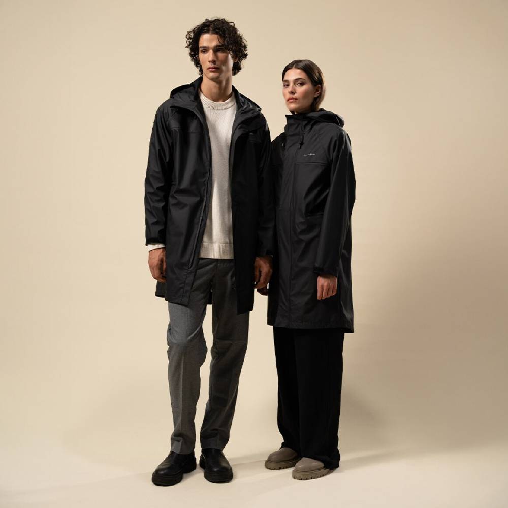 Kpten & Son Everyday Rain Jacket Long Midnight Black Bis zu 60% Rabatt
