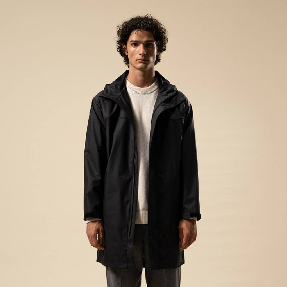 Kpten & Son Everyday Rain Jacket Long Midnight Black Bis zu 60% Rabatt