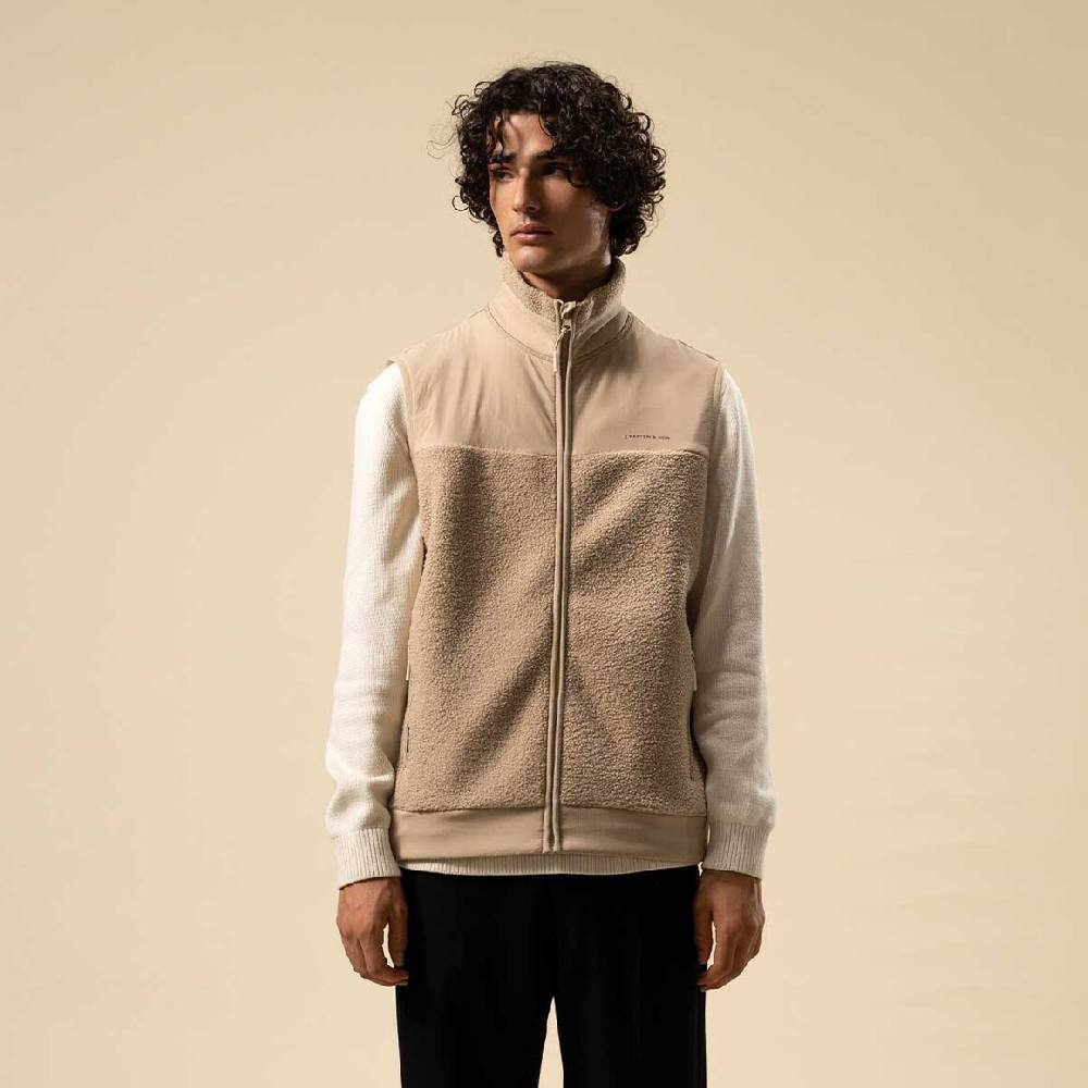 Kpten & Son Everyday Fleece Vest Sandstone Bis zu 55% Rabatt