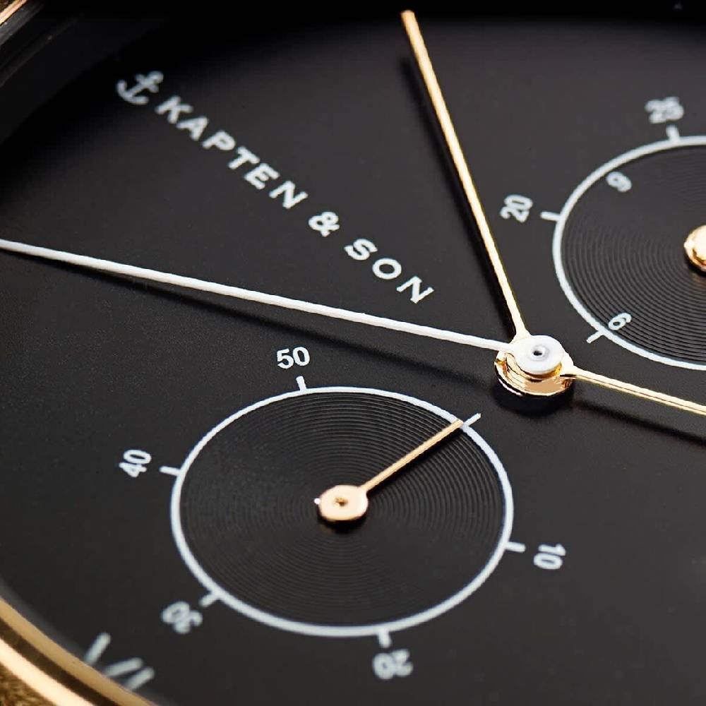 Kpten & Son Chrono Gold Black Steel Im Verkauf