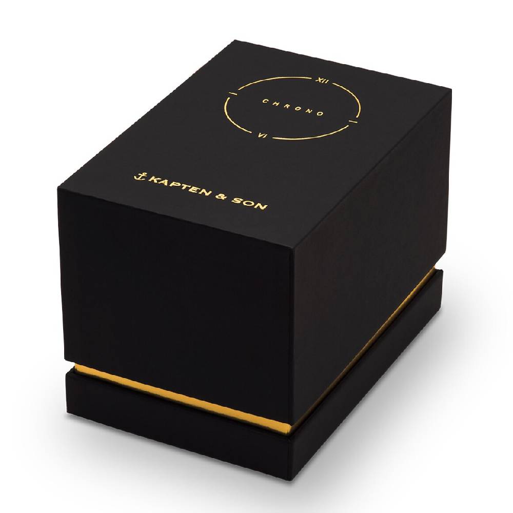 Kpten & Son Chrono Gold Woven Steel 50% Rabatt für begrenzte Zeit