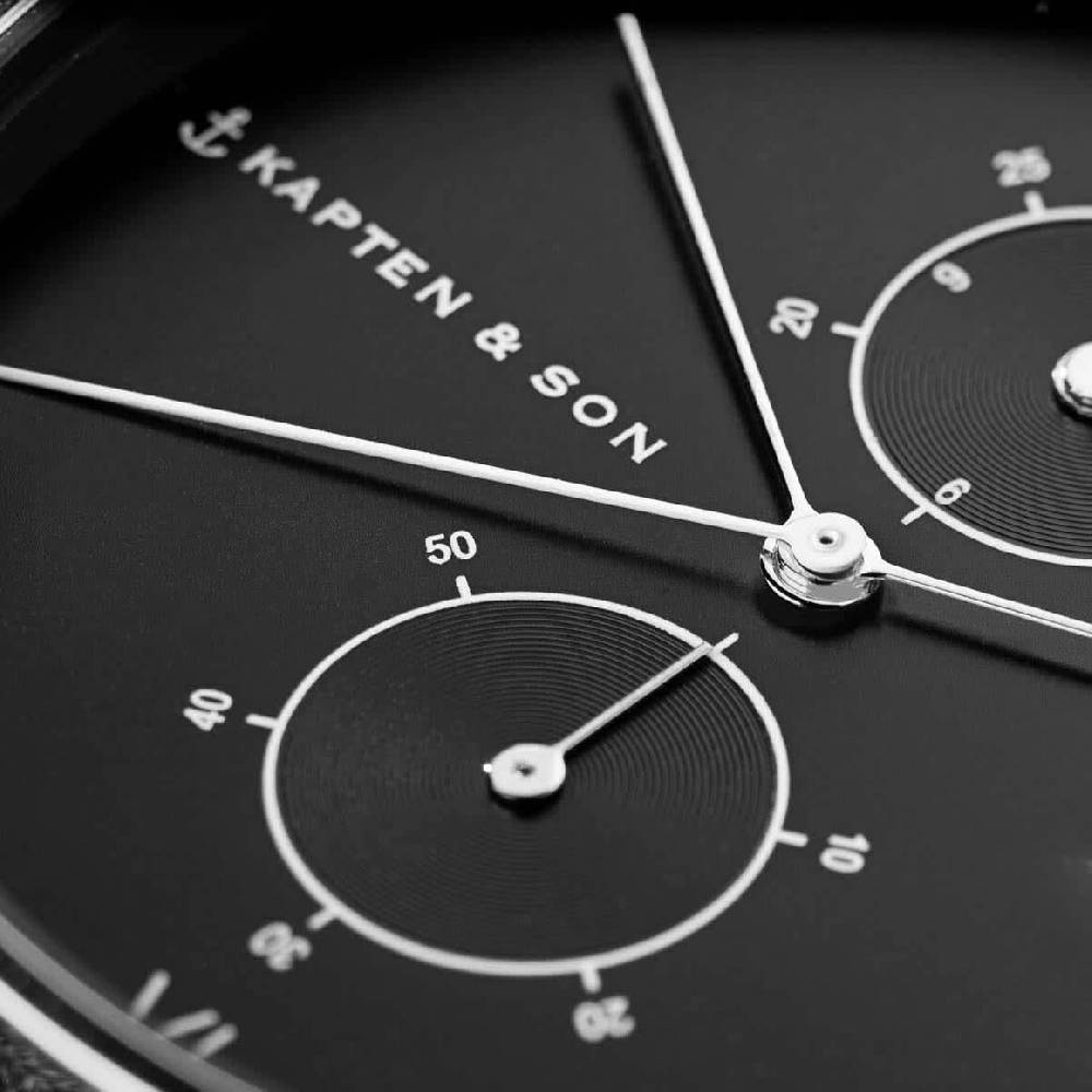 Kpten & Son Chrono Silver Black Steel 2025