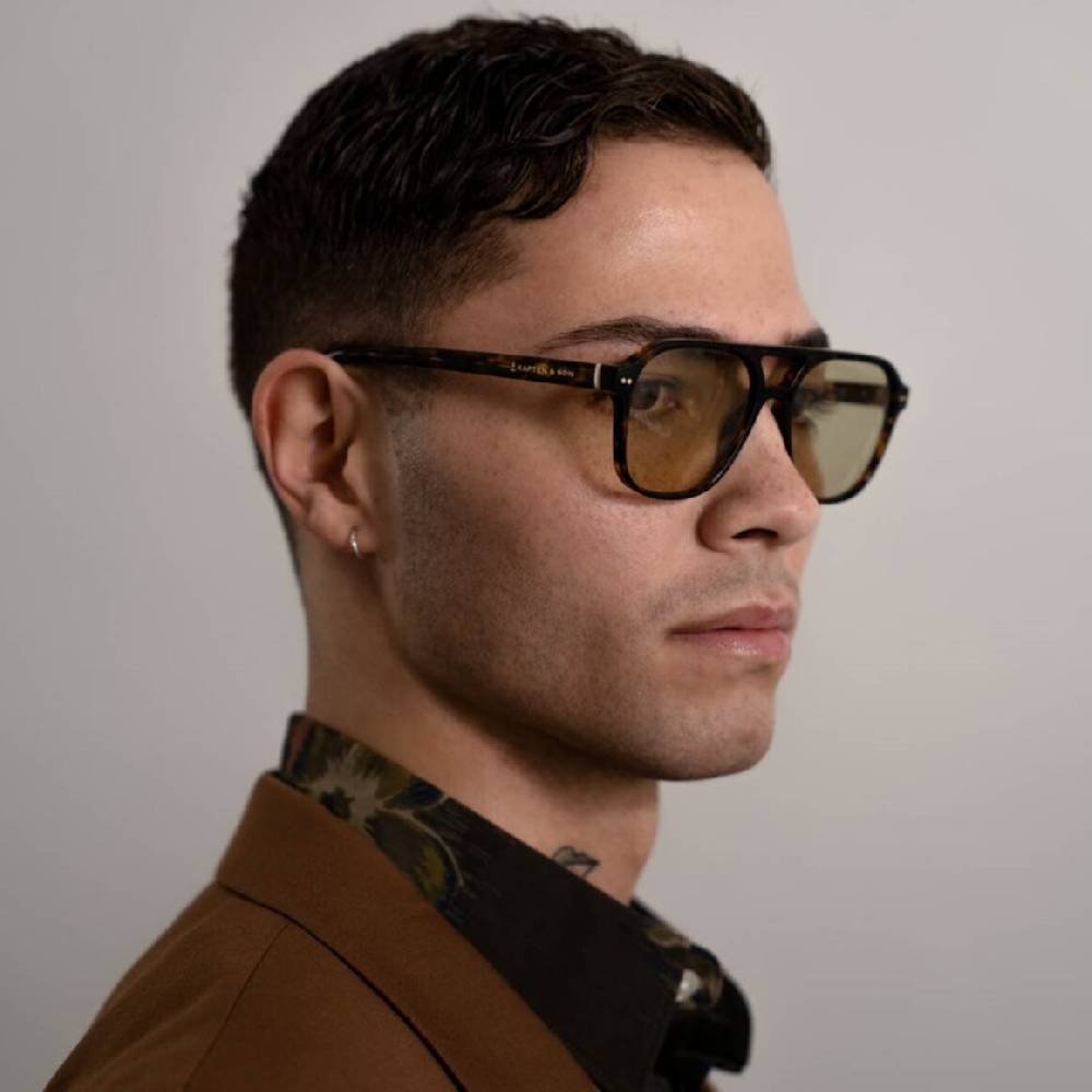 Kpten & Son Zurich Oversize Dark Tortoise Green Valentinstagsangebot