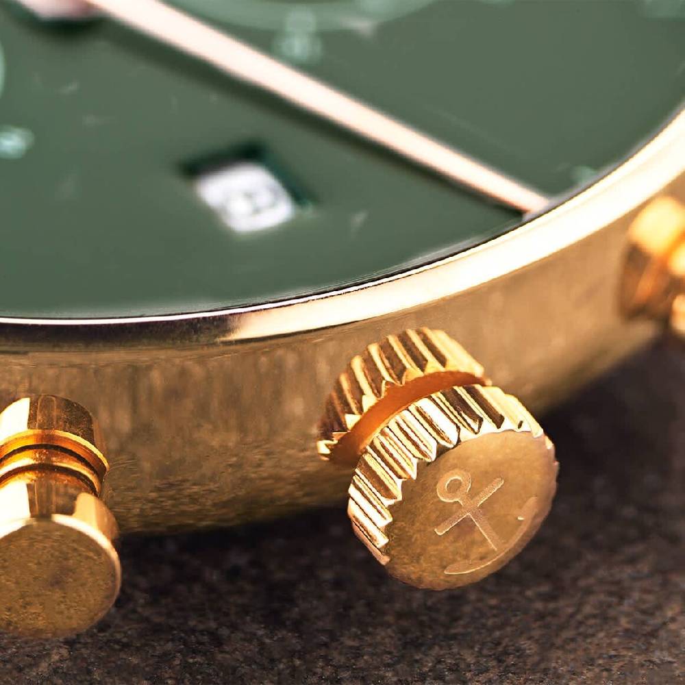 Kpten & Son Chrono Small Gold Green Steel JETZT KAUFEN