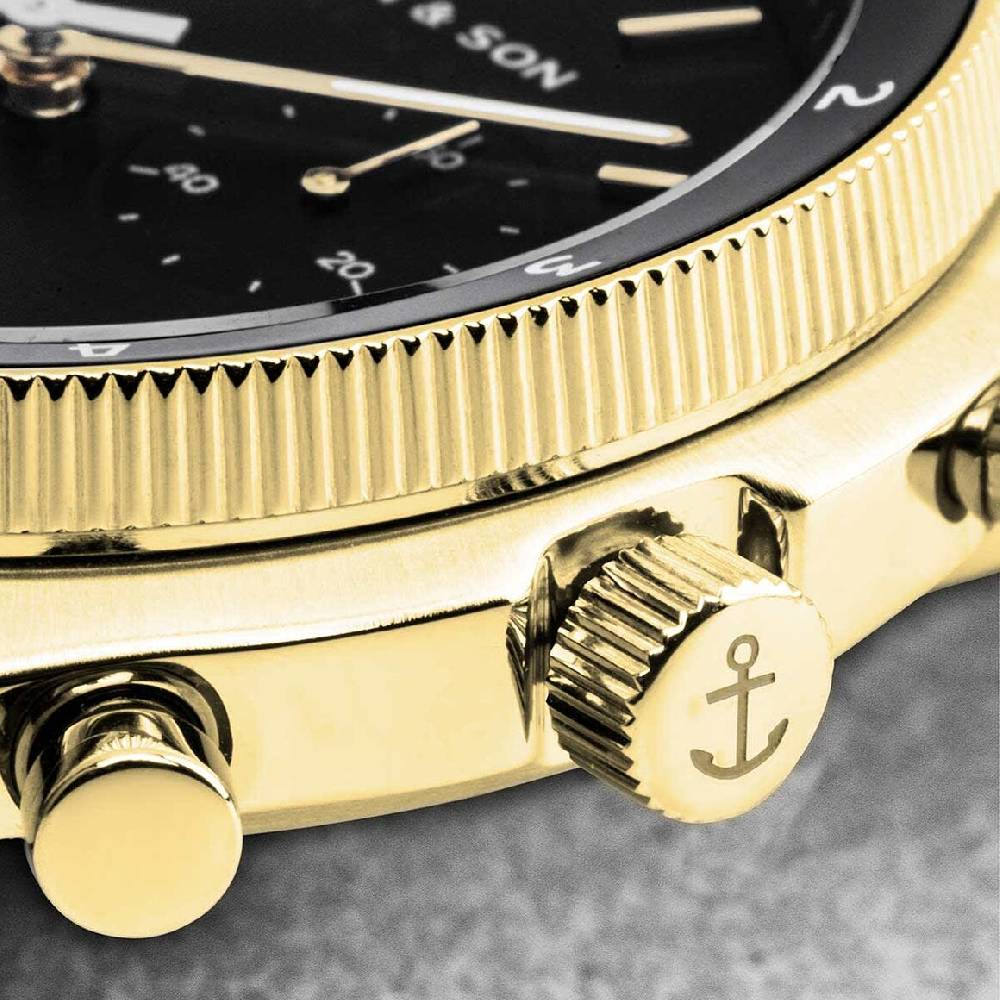 Kpten & Son Rise Gold Black Steel Sonderangebot der Fabrik