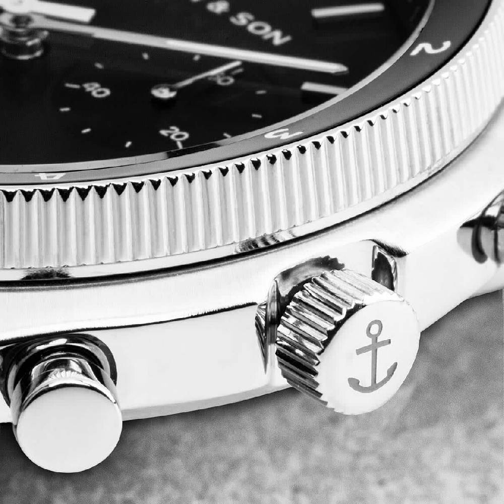 Kpten & Son Rise Silver Black Steel Vierteljährliche Förderung