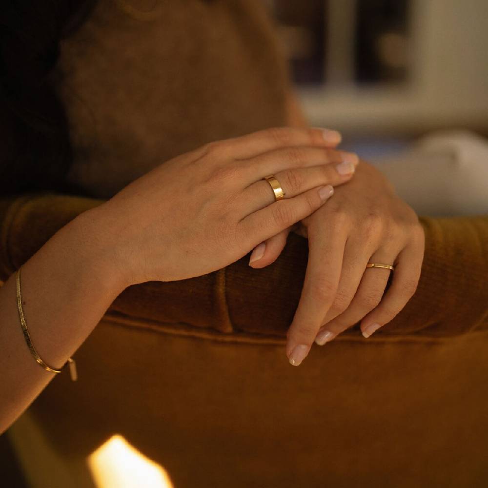 Kpten & Son Ring Bold Gold Kostenlose Rückgabe