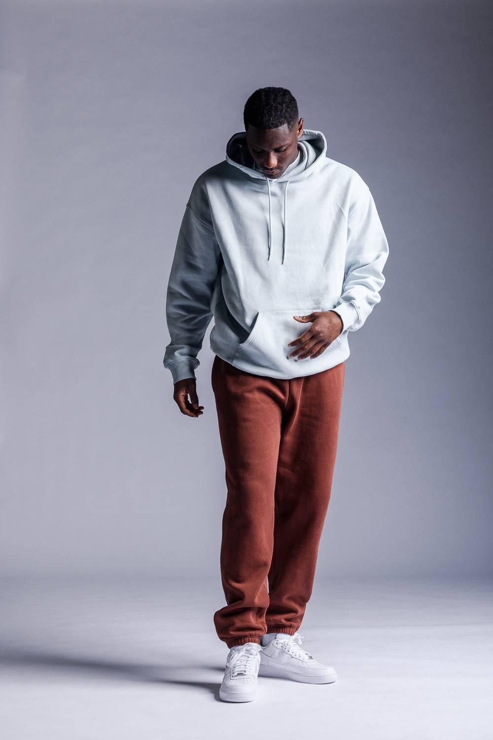 Karo Kauer Hoodie Ice Blue Tägliche Deals