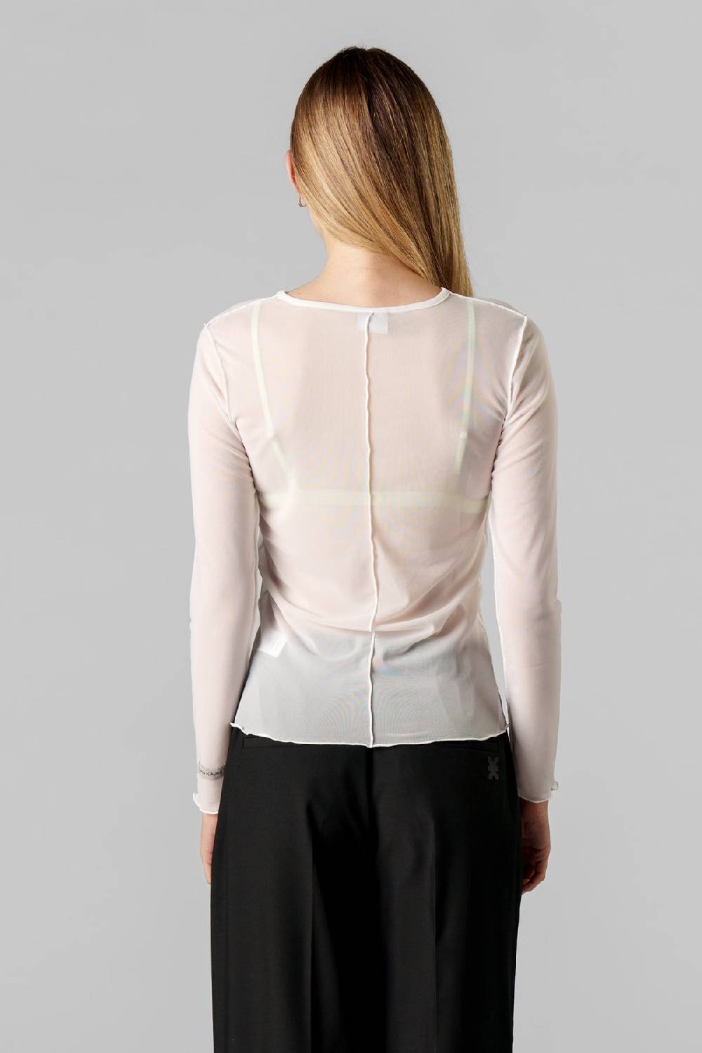 Karo Kauer Mesh Longsleeve Creme Fabrikverkauf