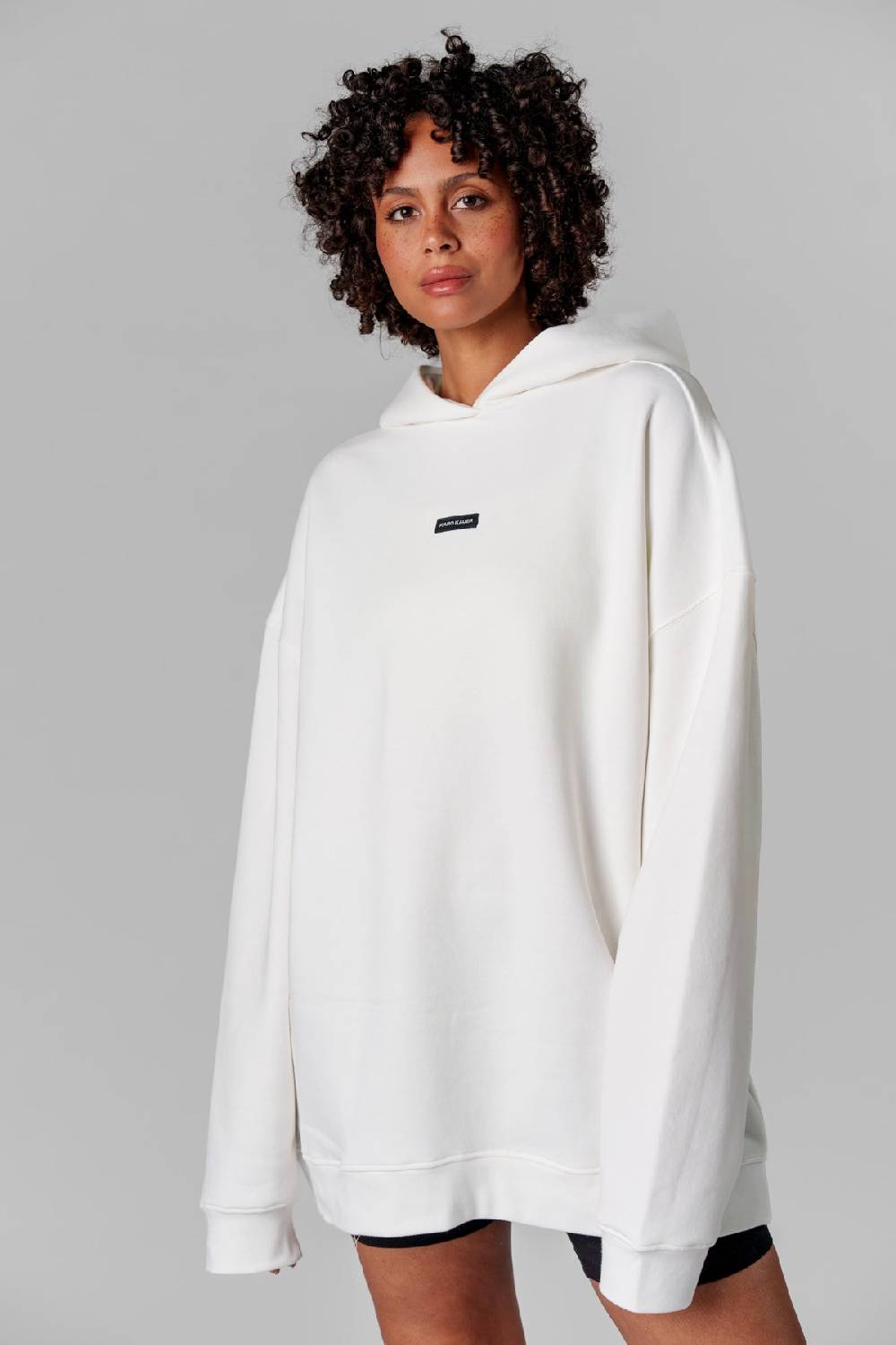 Karo Kauer Hoodie Dress Creme Blitzverkäufe