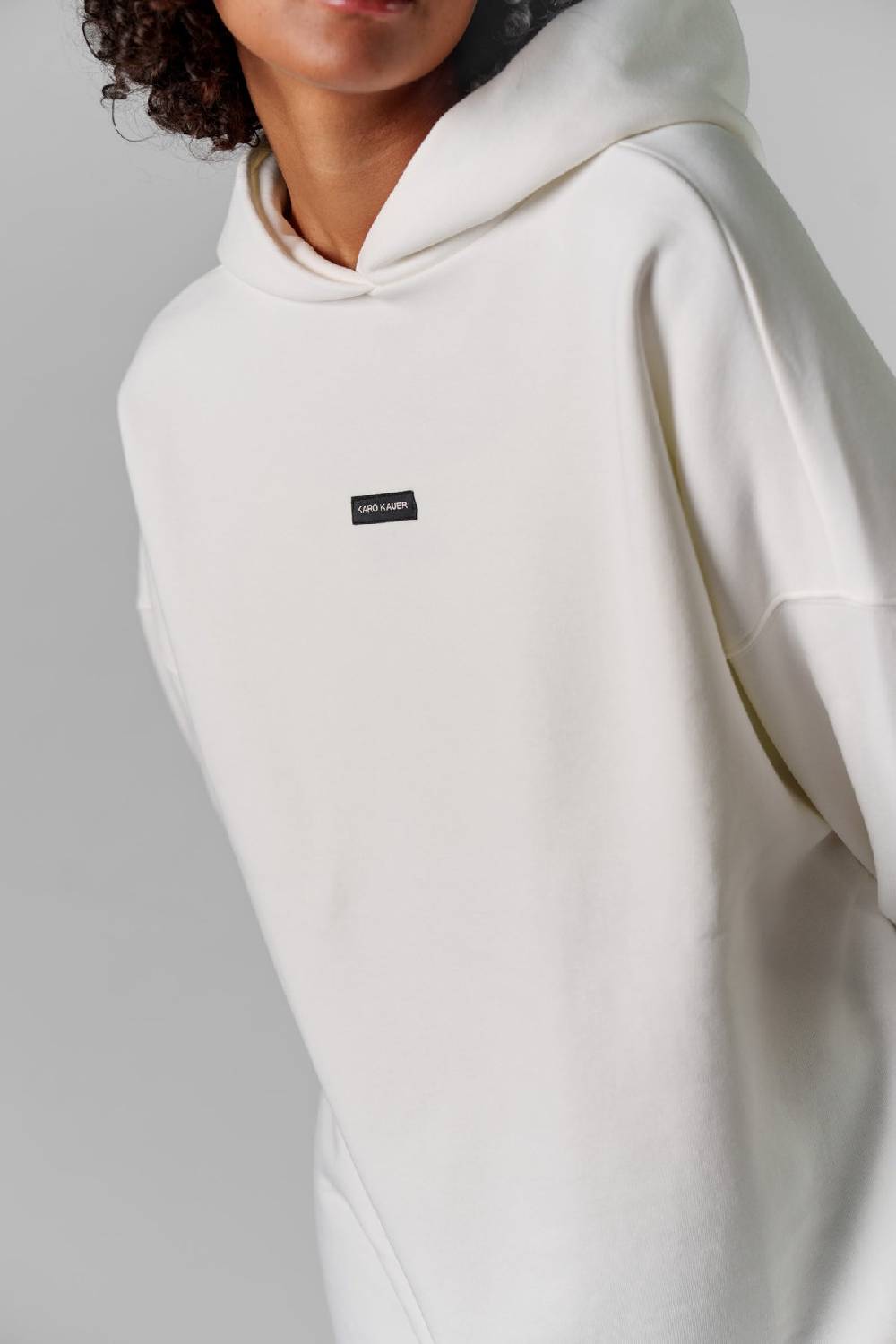 Karo Kauer Hoodie Dress Creme Blitzverkäufe