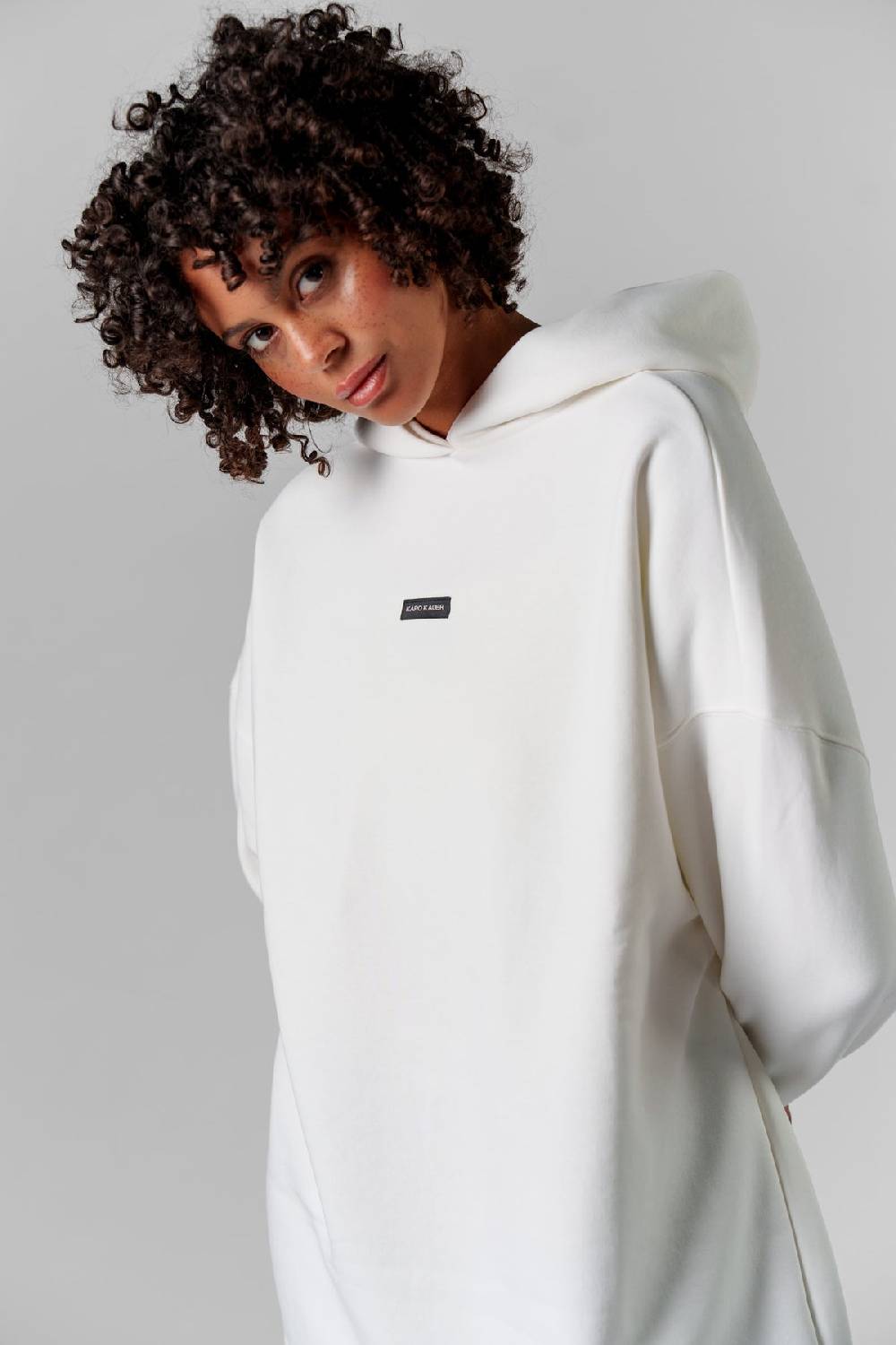 Karo Kauer Hoodie Dress Creme Blitzverkäufe
