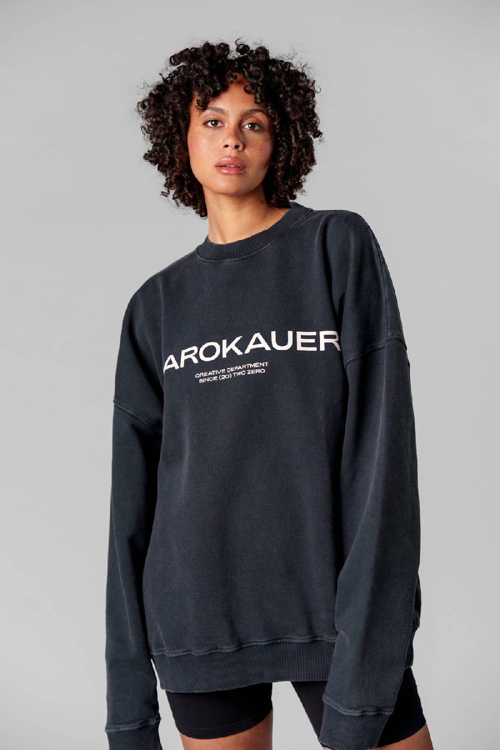 Karo Kauer Sweater Washed Grey Kostenloser Versand