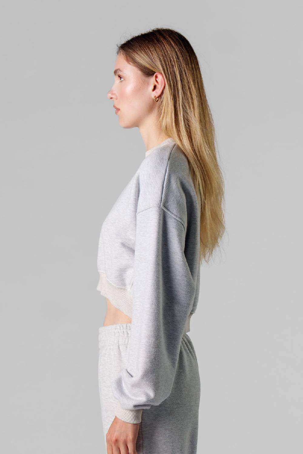 Karo Kauer Cropped Sweater Melange Rabatt