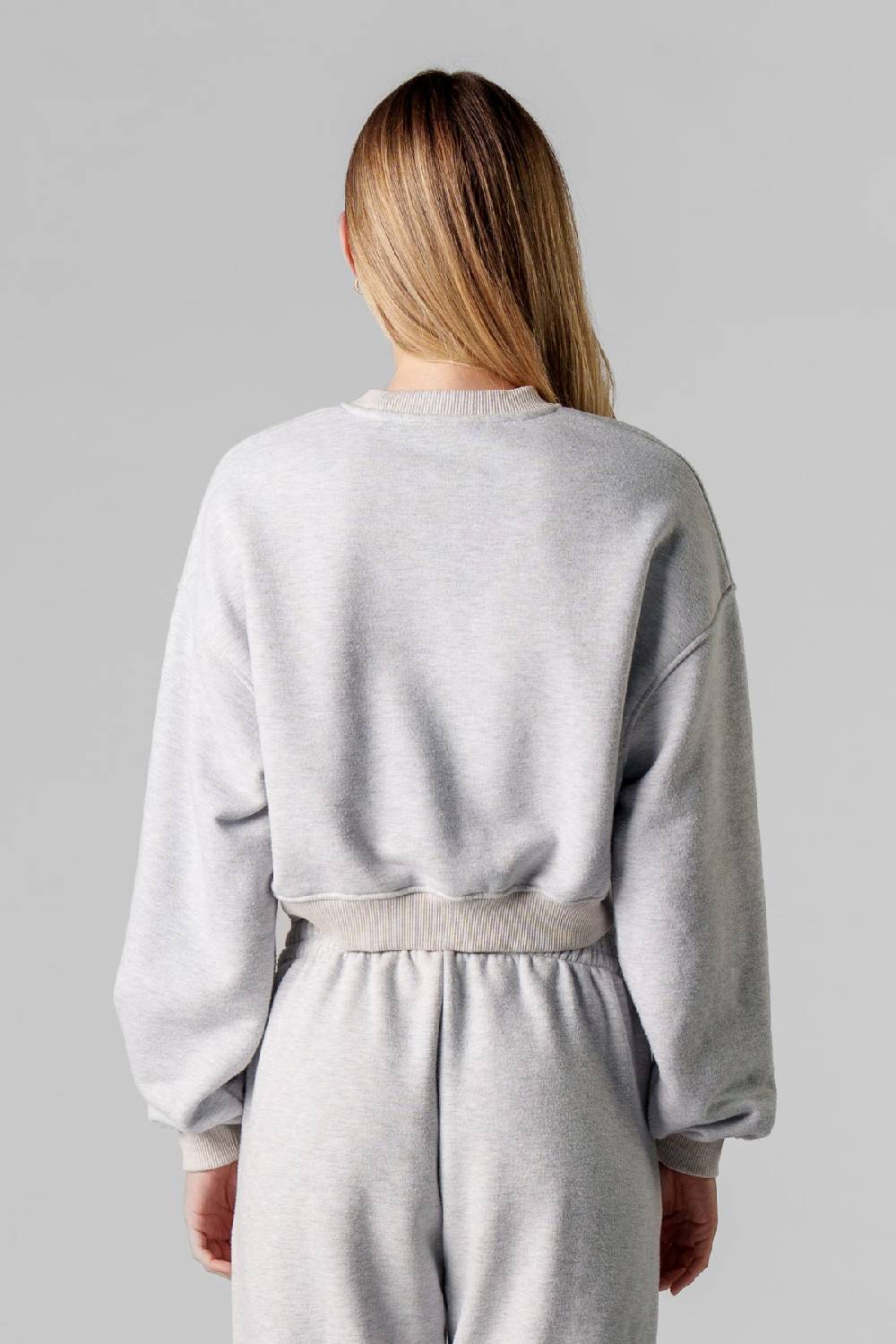 Karo Kauer Cropped Sweater Melange Rabatt