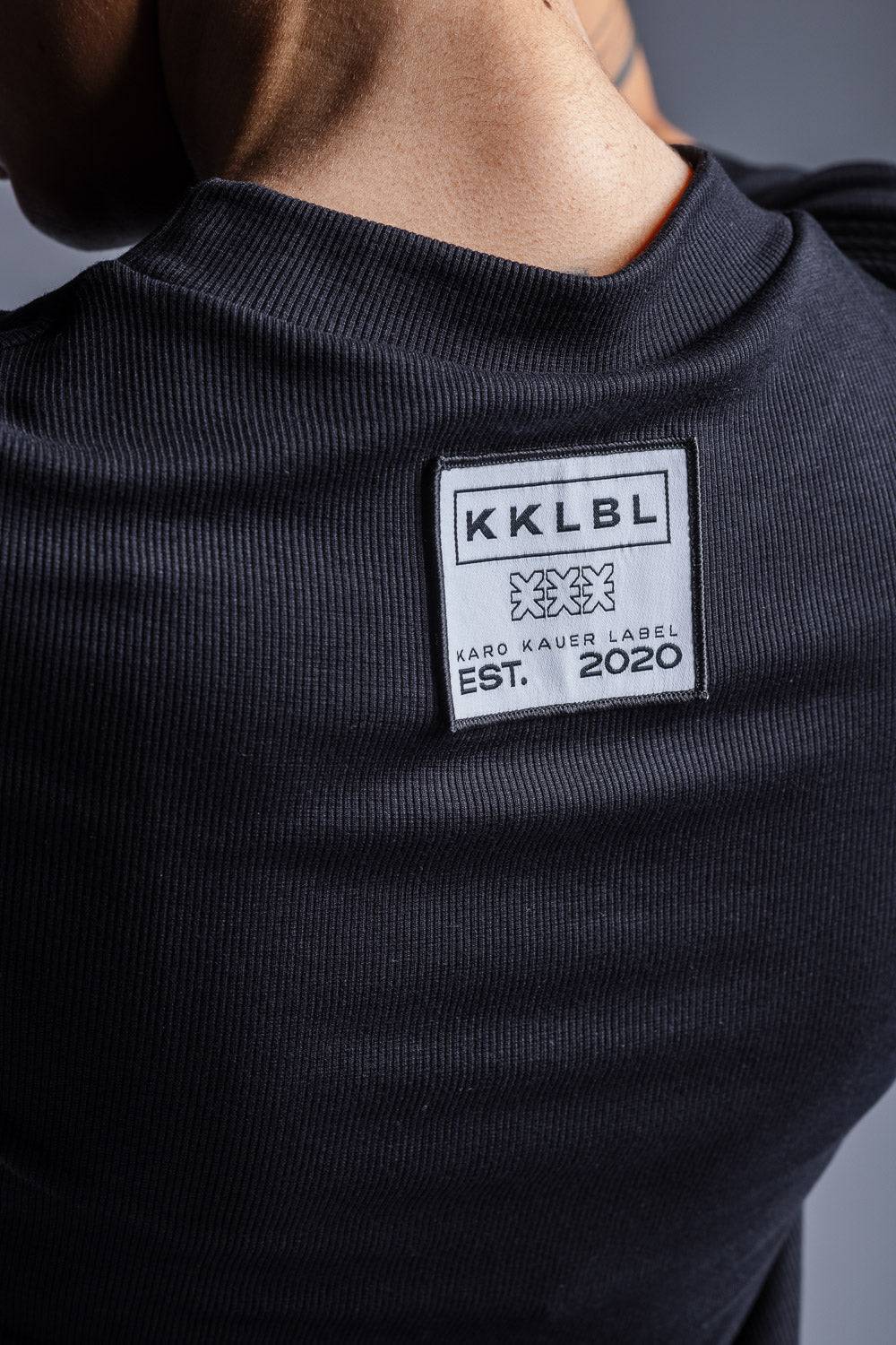 Karo Kauer Jersey Rib Dress Shortsleeve Black Friday