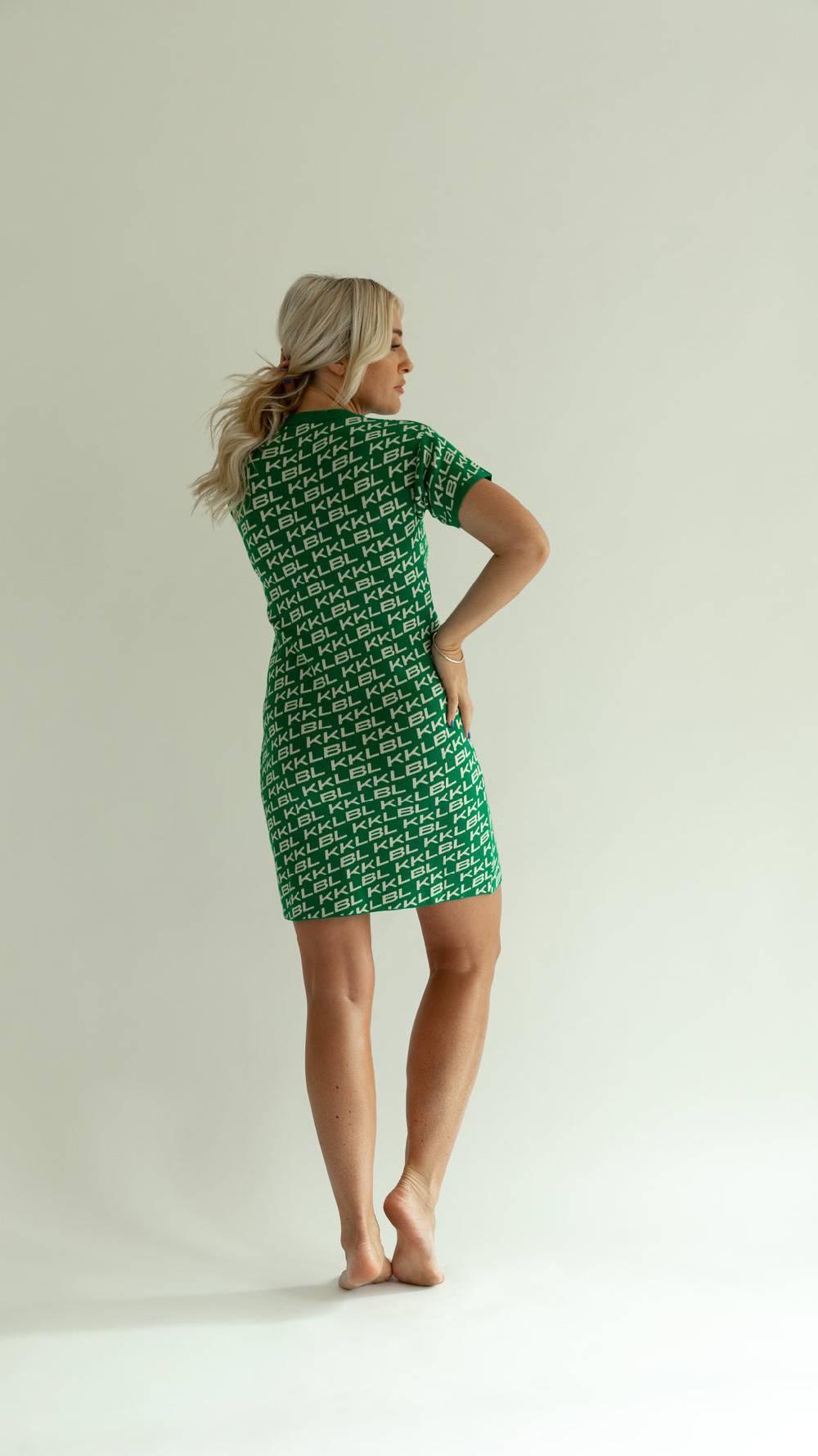 Karo Kauer Knit Dress KKLBL Green Vatertagsangebot
