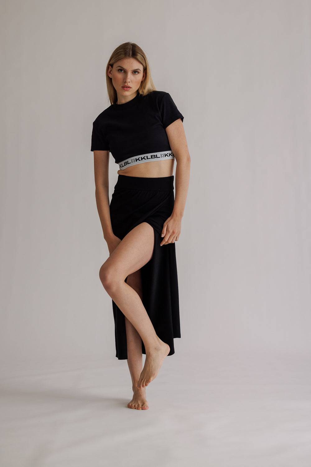 Karo Kauer Knit Skirt Basic Black Valentinstagsangebot