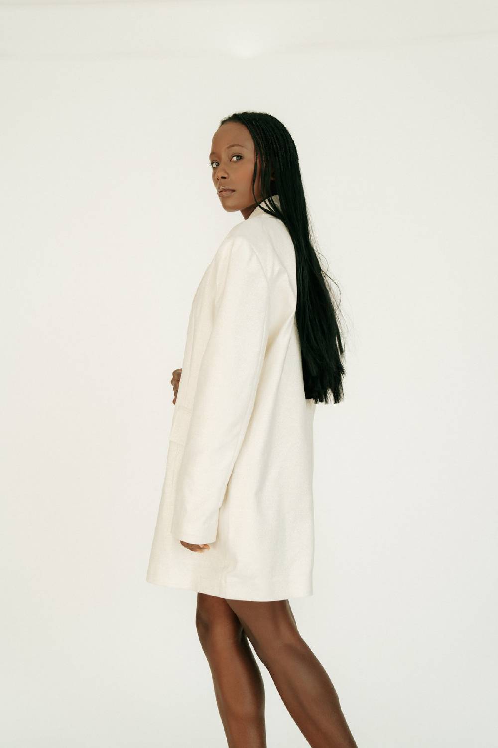 Karo Kauer Glam Blazer Dress Champagner Lagerräumung
