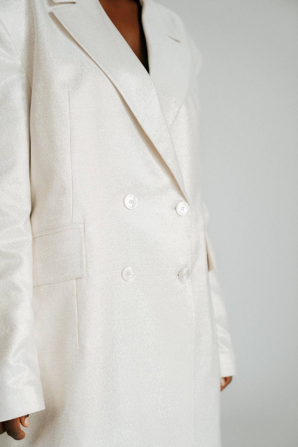 Karo Kauer Glam Blazer Dress Champagner Lagerräumung