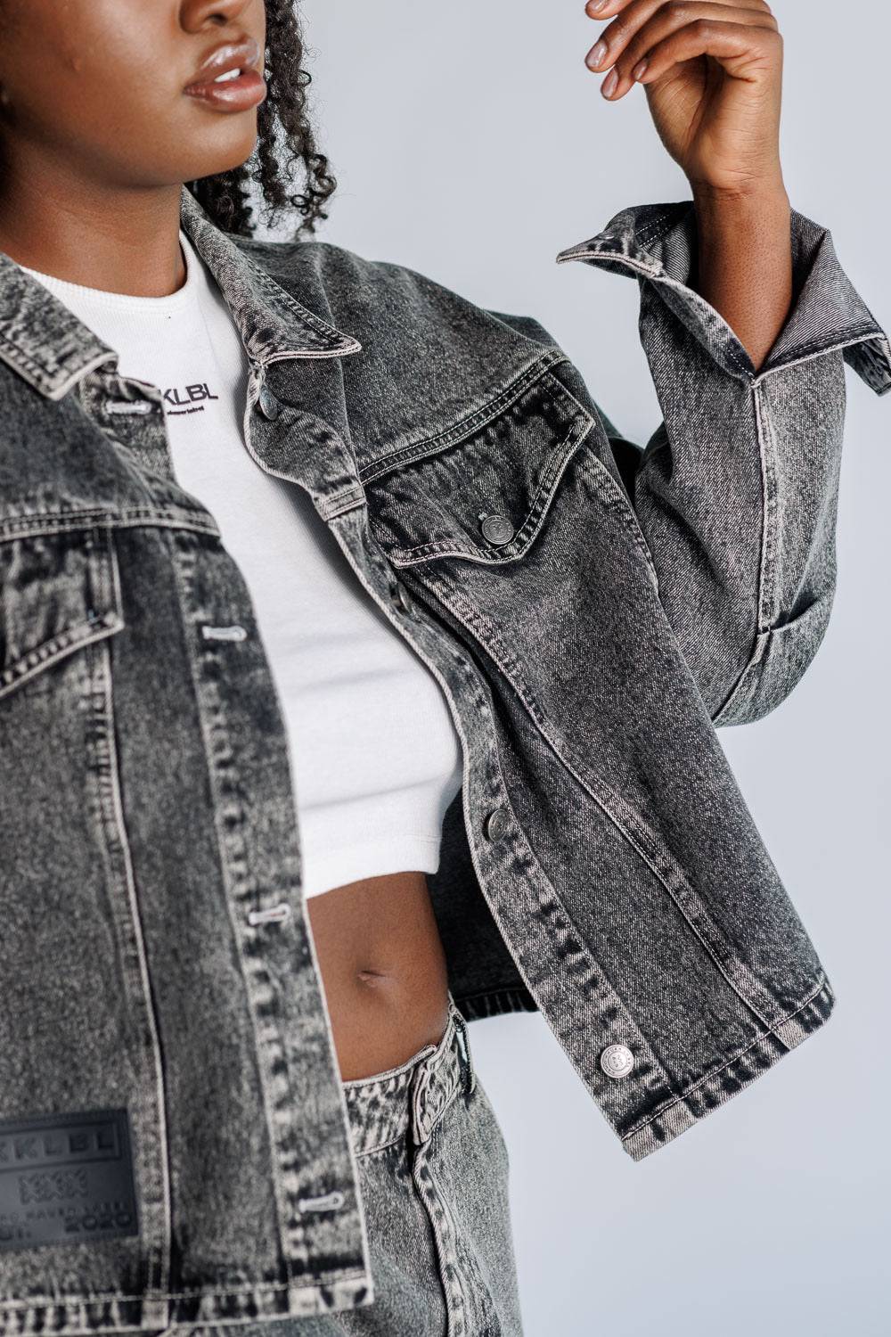 Karo Kauer Denim Jacket Black Exklusive Angebote