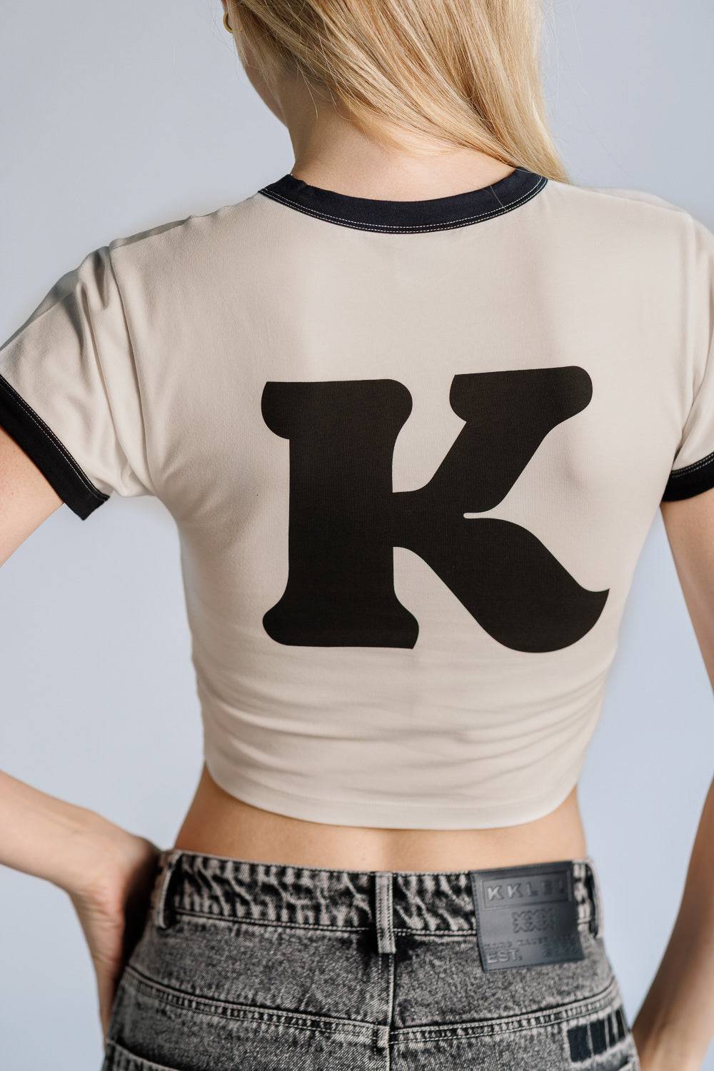 Karo Kauer Cropped Ringer Shirt Räumungsverkauf