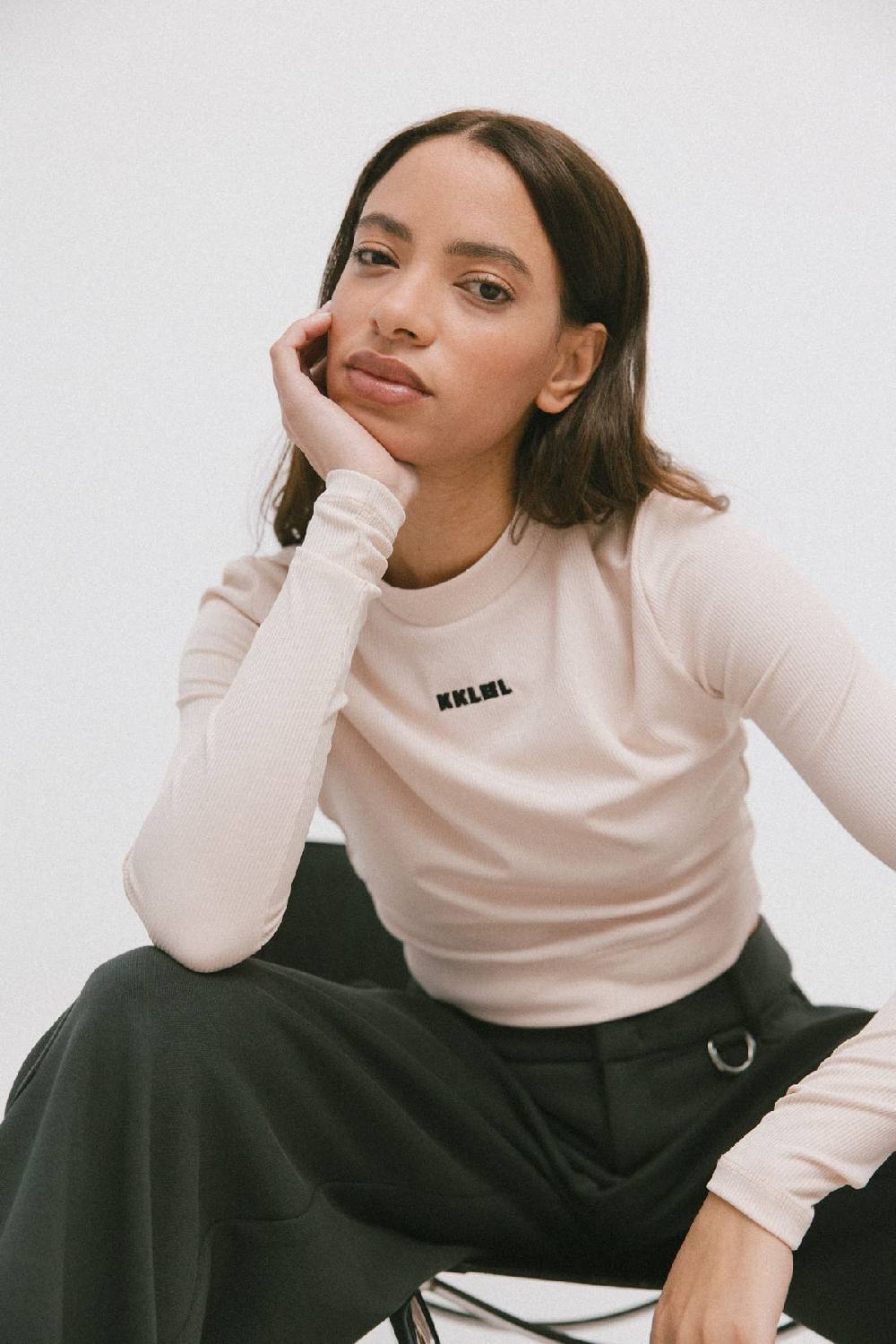 Karo Kauer Cropped Shirt White Pearl Tägliche Deals