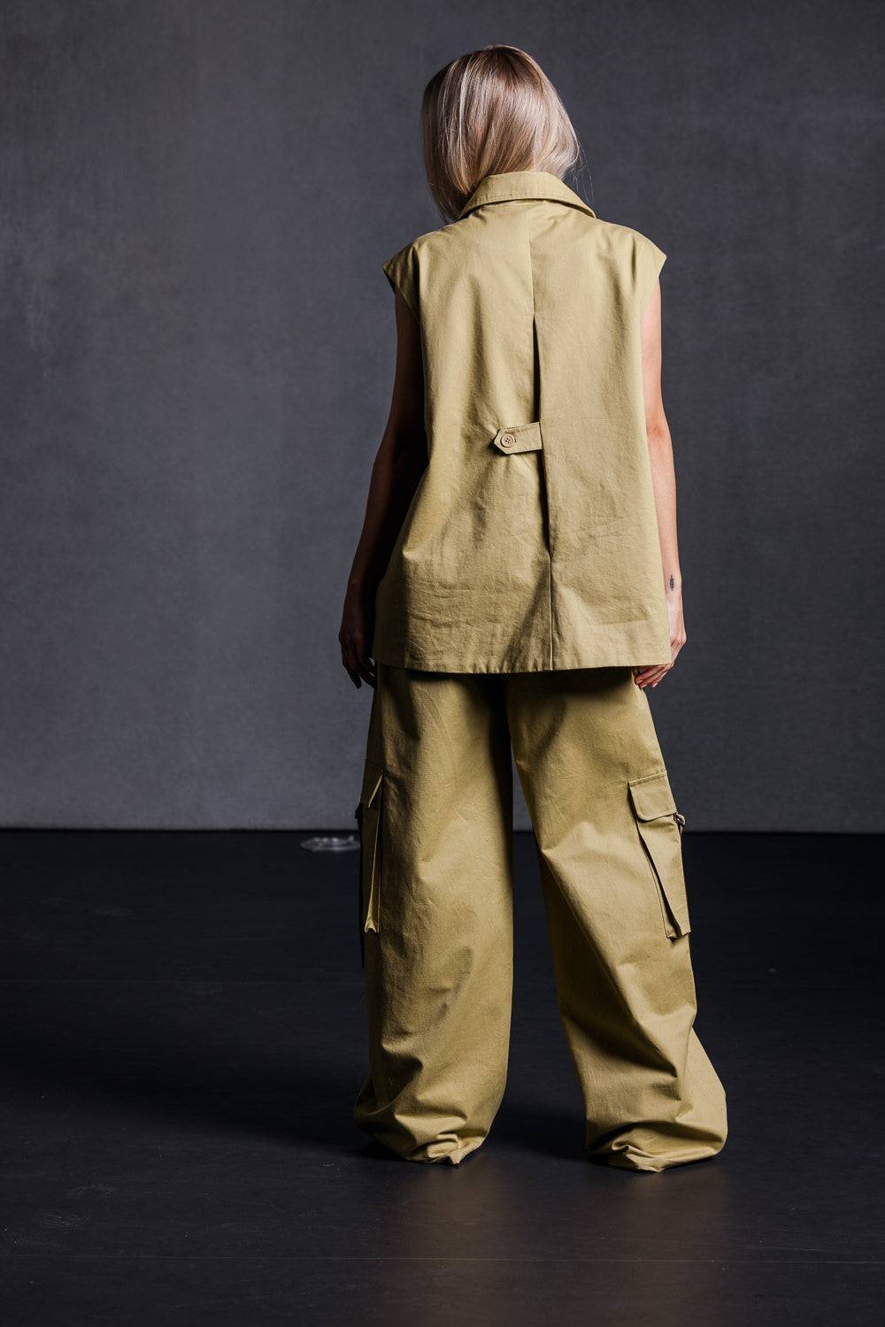 Karo Kauer Cargo Pants Khaki Begrenzte Freigabe