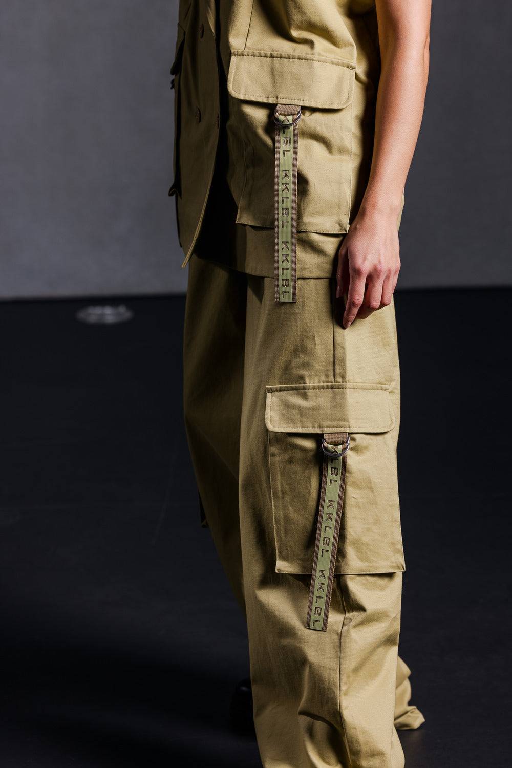 Karo Kauer Cargo Pants Khaki Begrenzte Freigabe