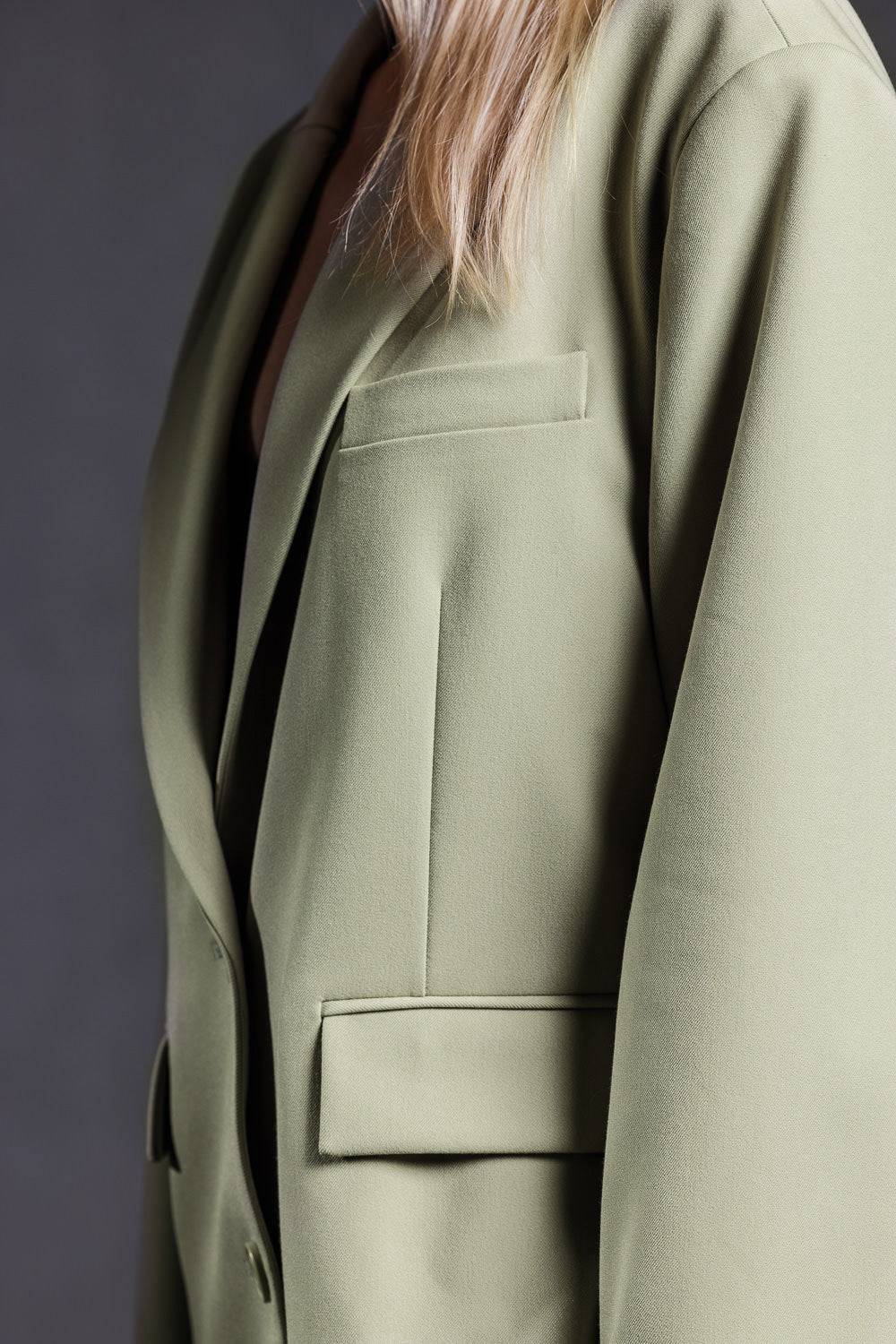 Karo Kauer Blazer Faded Green Neueste Stile
