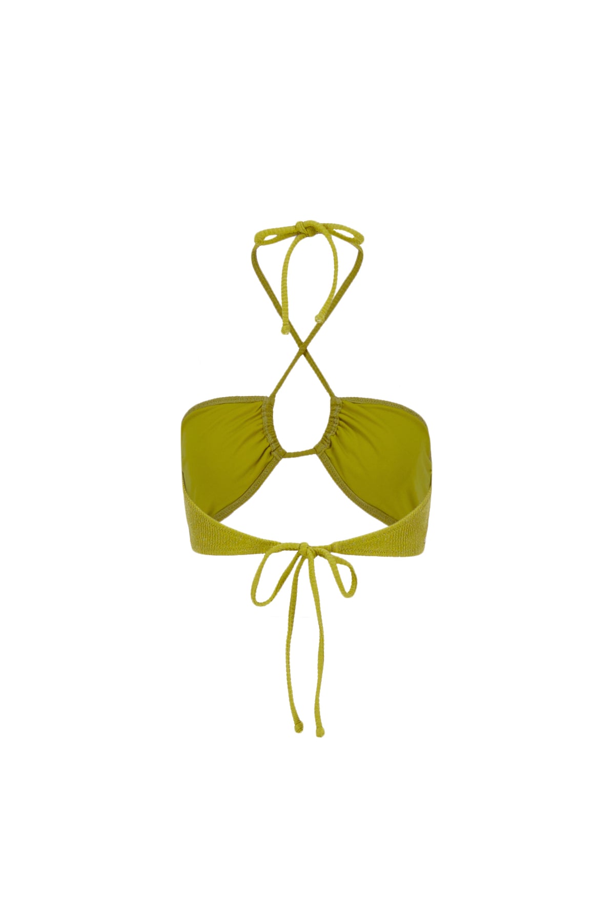 Karo Kauer Bikini Top Glitter Olive zollfrei