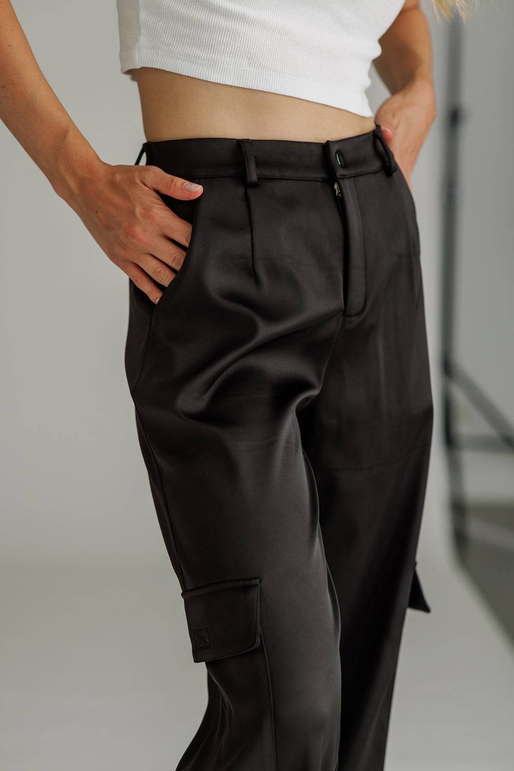 Karo Kauer Satin Pants Black Fabrikpreis