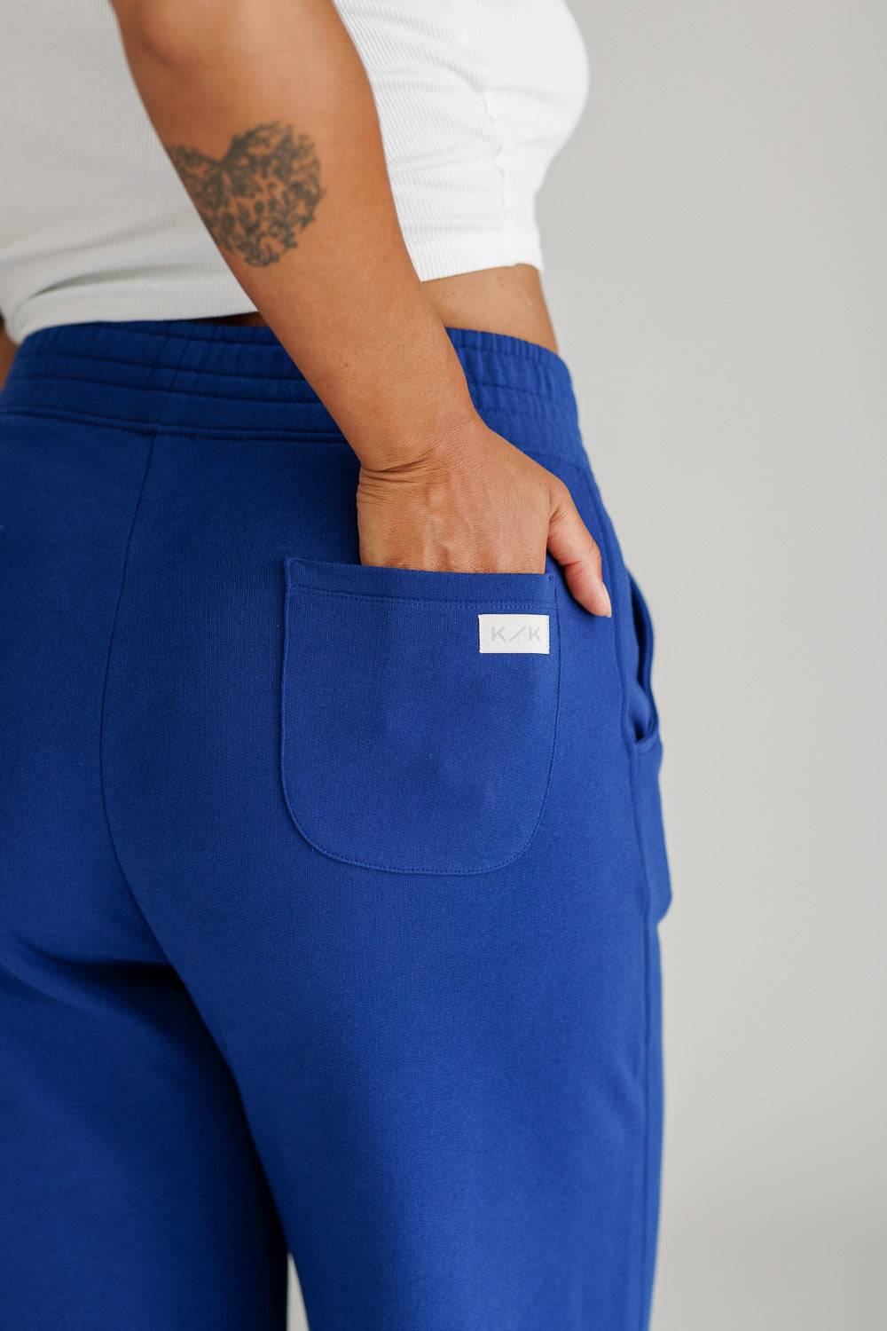 Karo Kauer Wide Leg Pants Dark Blue Sonderangebot