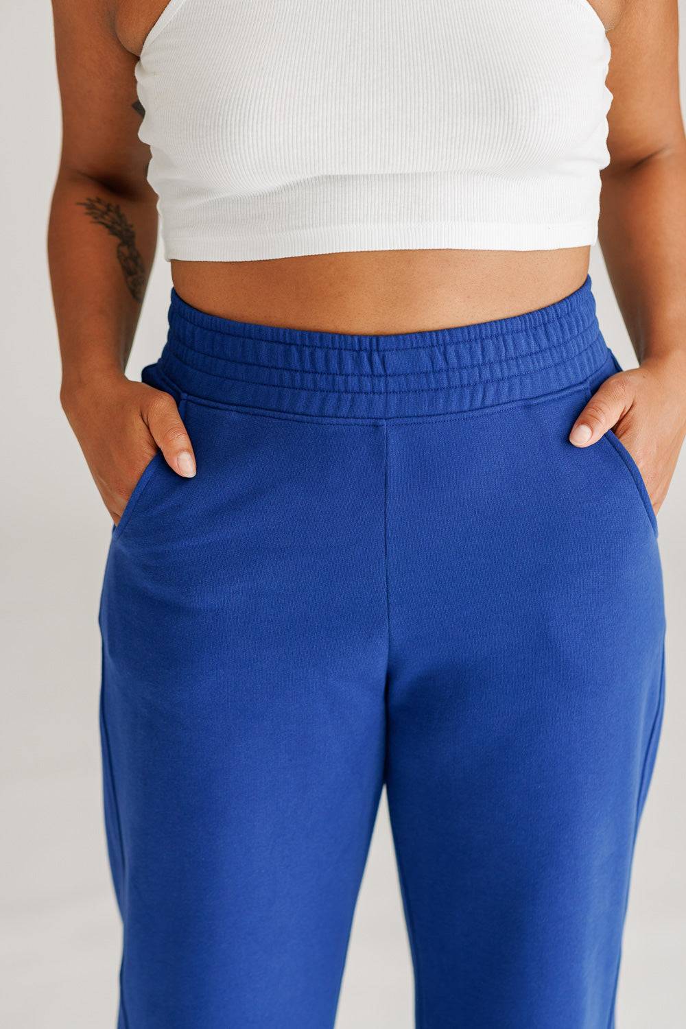 Karo Kauer Wide Leg Pants Dark Blue Sonderangebot
