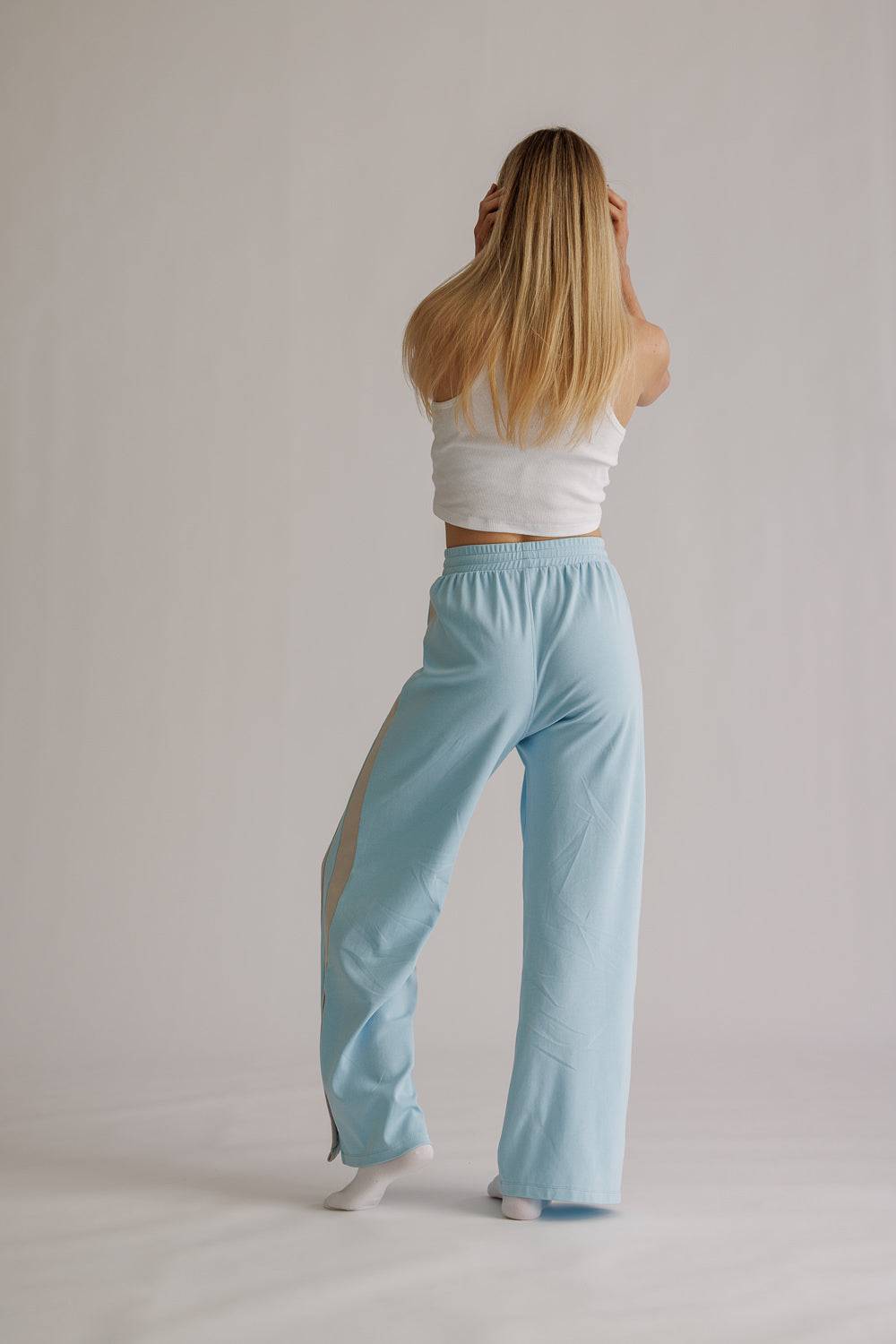 Karo Kauer Tracksuit Jersey Pants Light Blue Versandkostenfrei