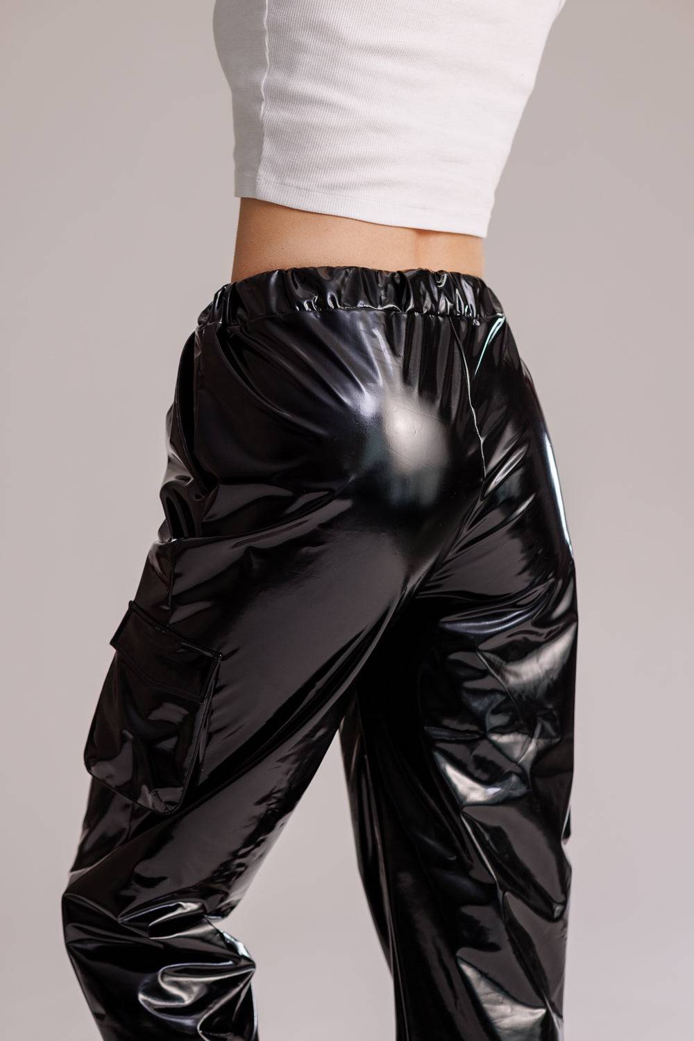 Karo Kauer Laquer Pants Black Großer Ausverkauf