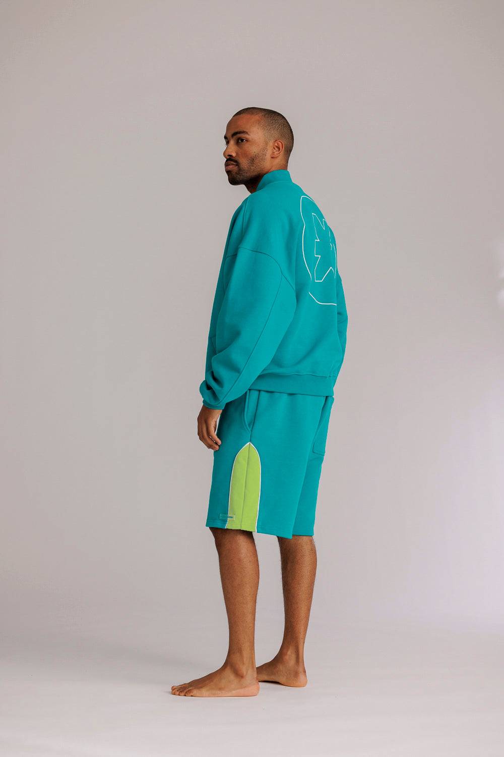 Karo Kauer Sweat Shorts Tile Blue Begrenztes Angebot