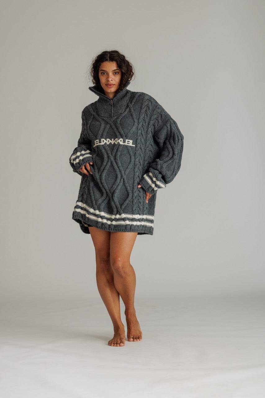 Karo Kauer Knit Zipped Sweater Grey Neueste Mode