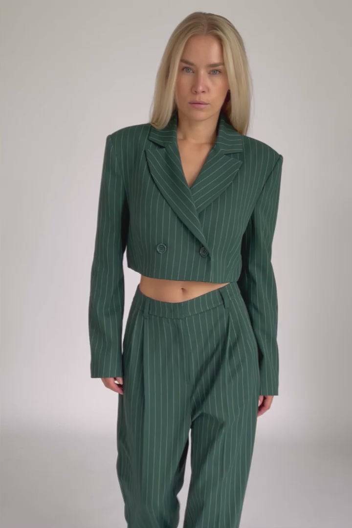 Karo Kauer Blazer Short Sapphire Green Räumungsverkauf