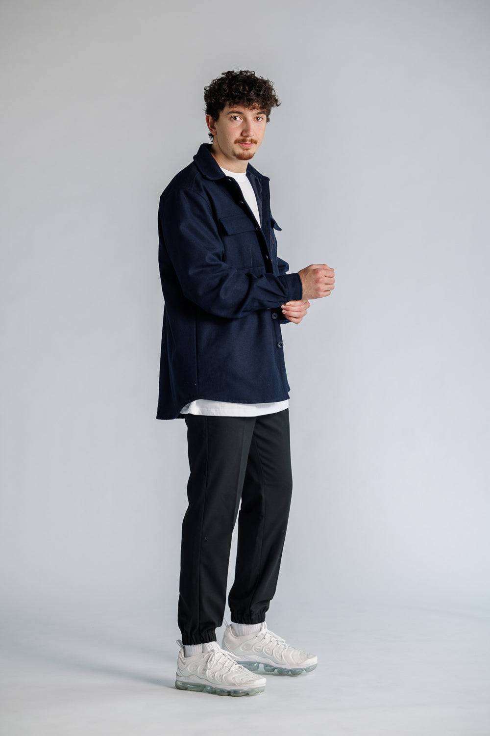 Karo Kauer Overshirt Dark Blue Kostenlose Rückgabe