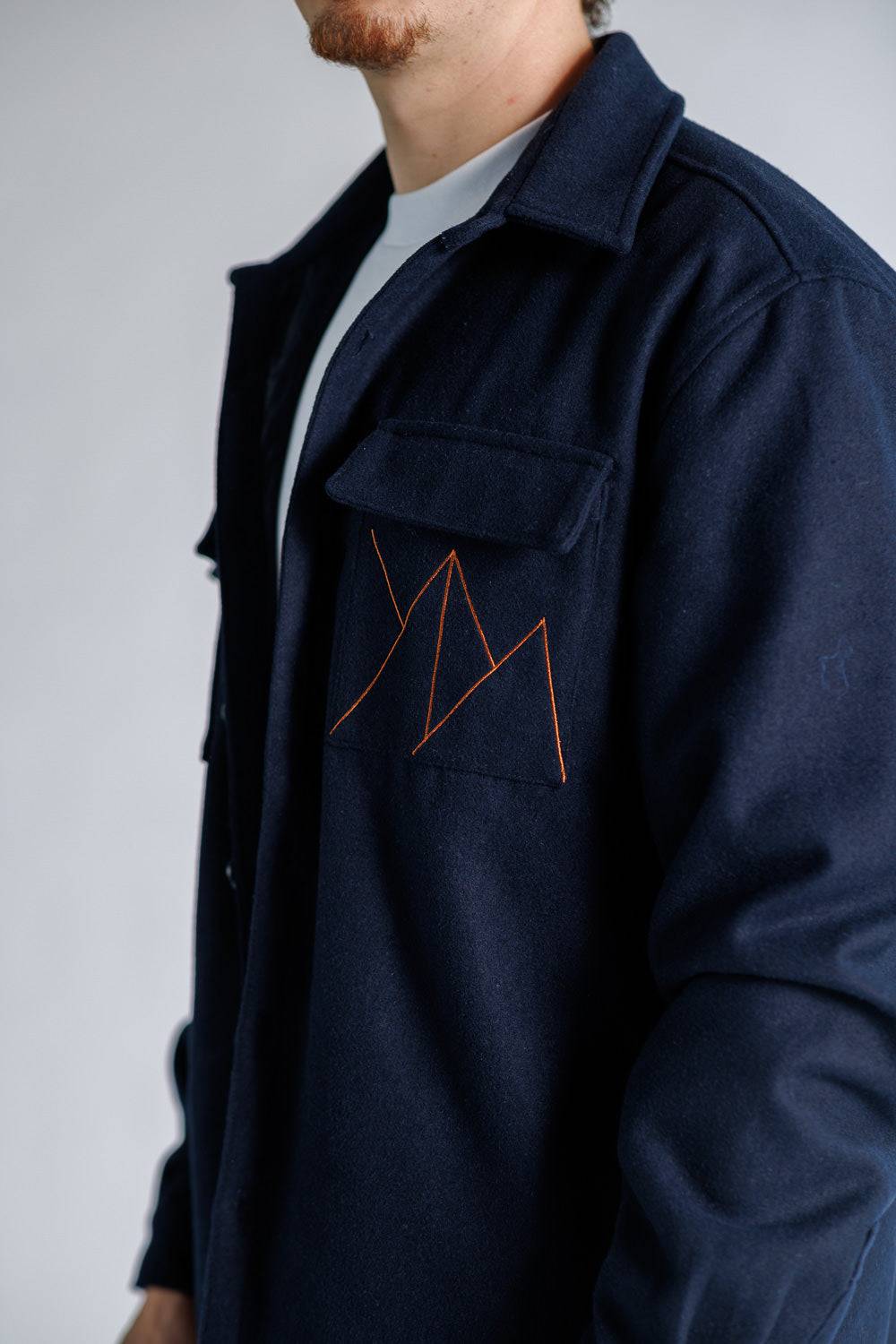 Karo Kauer Overshirt Dark Blue Kostenlose Rückgabe