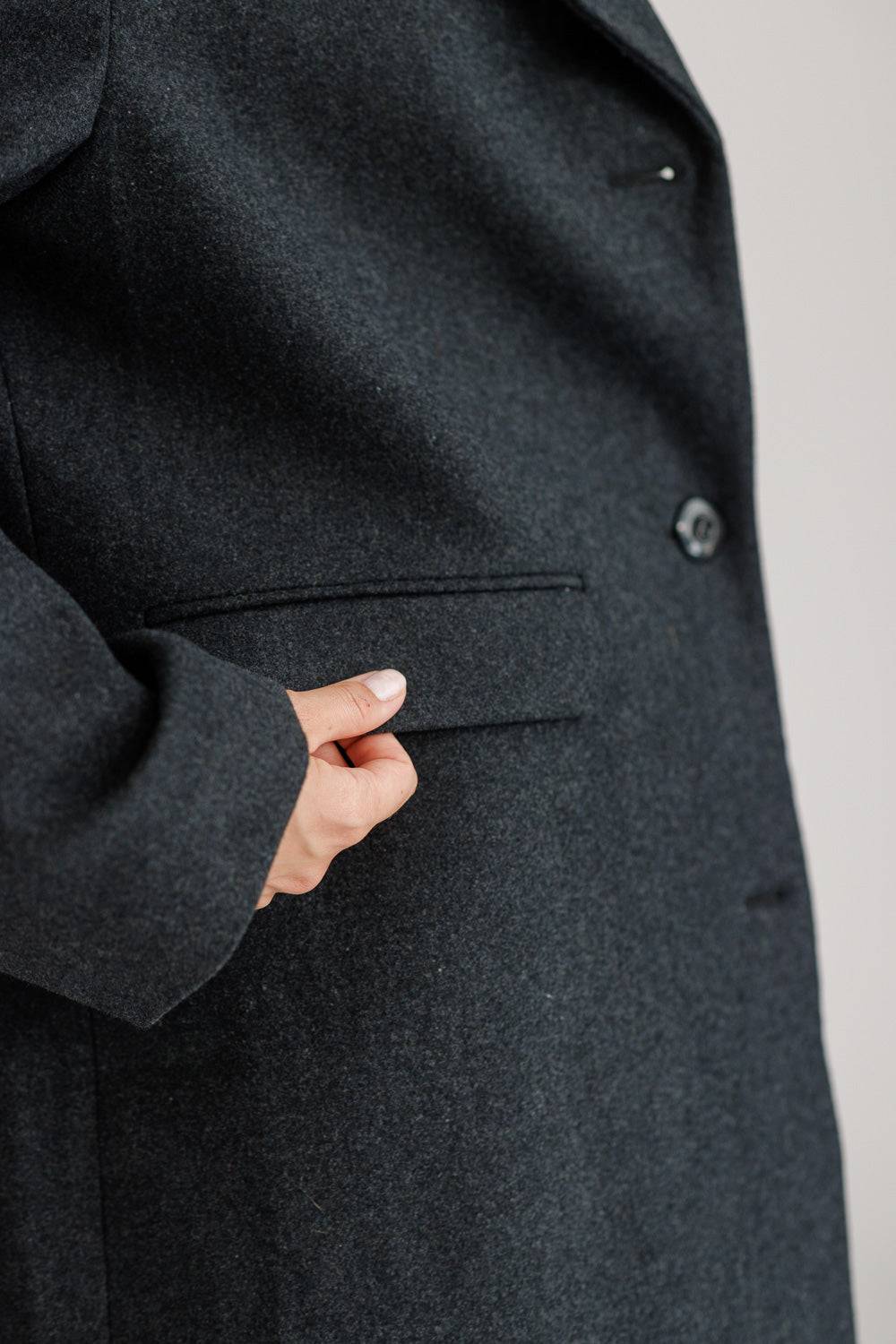 Karo Kauer Coat Oversize Grey Speichern exportieren