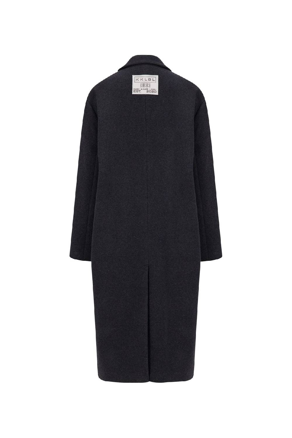 Karo Kauer Coat Oversize Grey Speichern exportieren