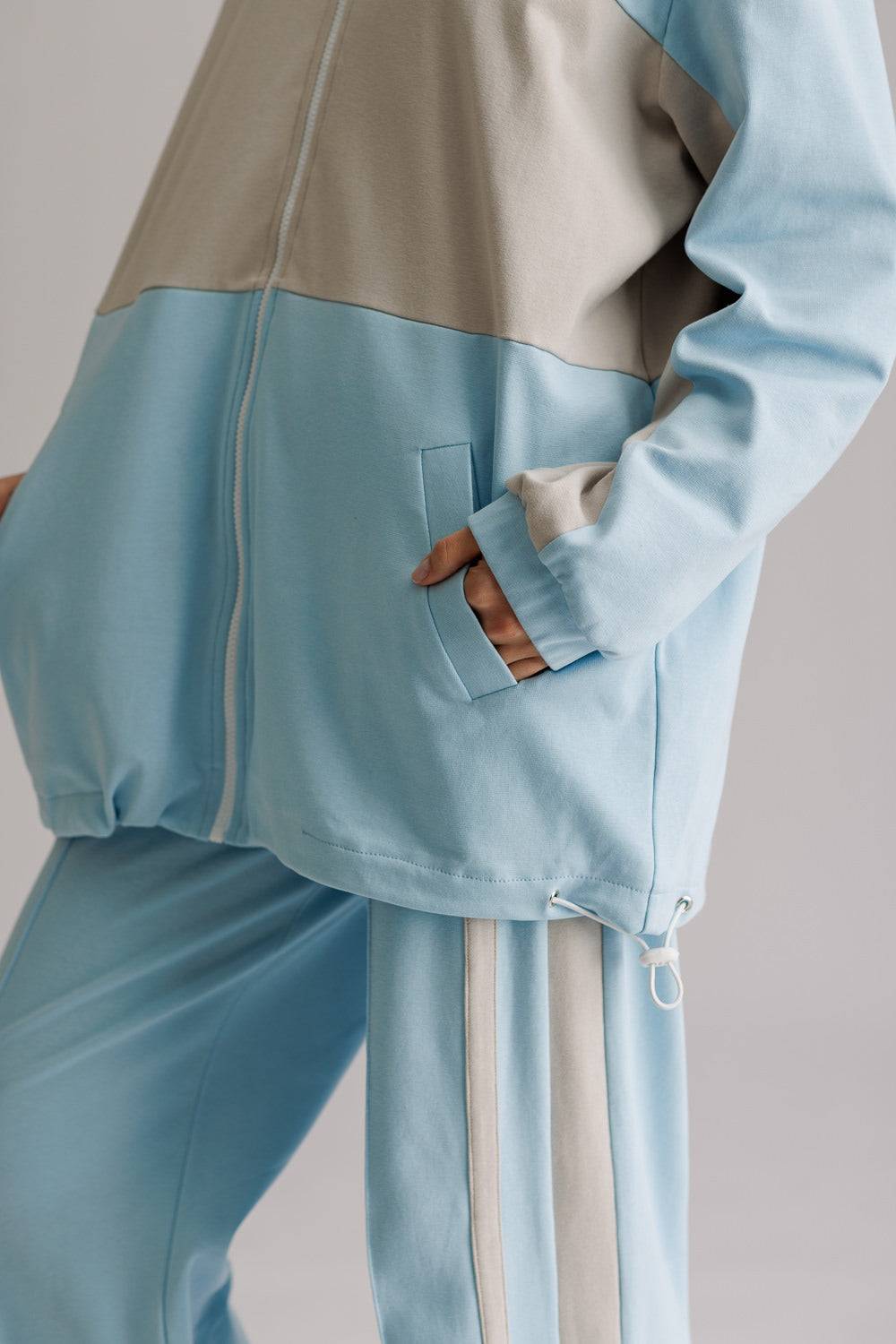 Karo Kauer Tracksuit Jersey Jacket Light Blue zollfrei