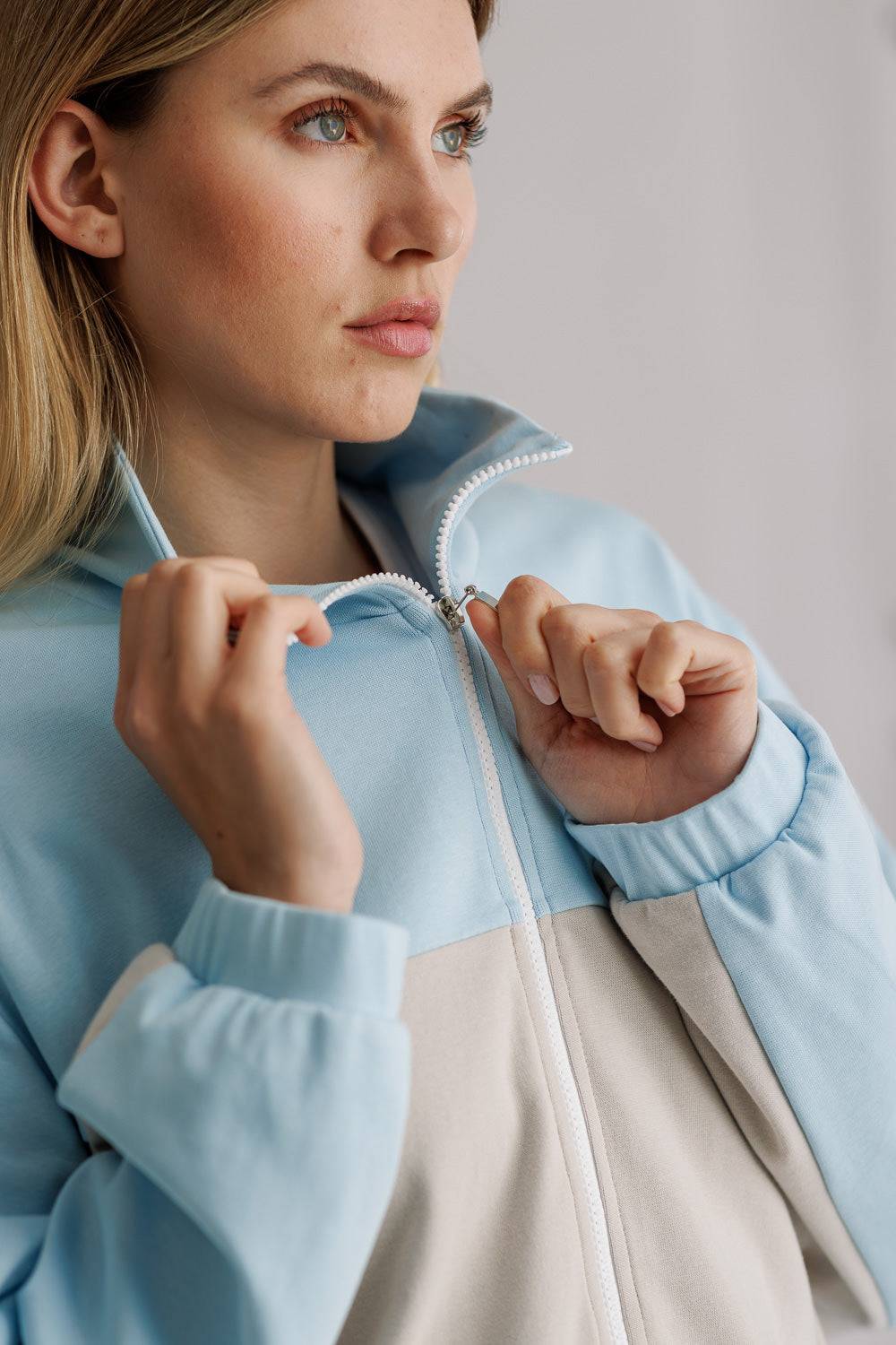 Karo Kauer Tracksuit Jersey Jacket Light Blue zollfrei