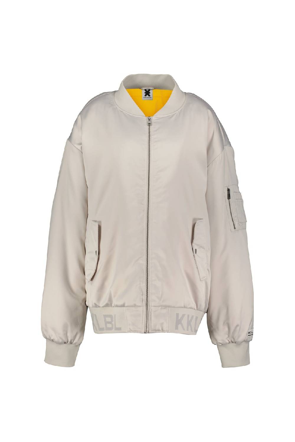 Karo Kauer Bomberjacket Silver Grey Rabatte dieses Monats