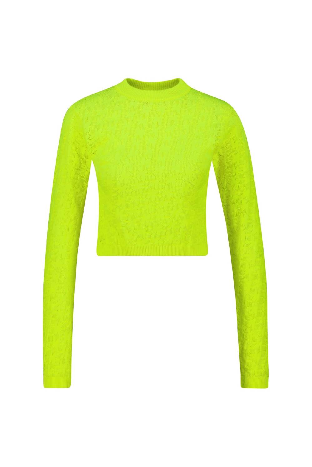 Karo Kauer Knit Shirt Cropped Neon Lime Rabatt